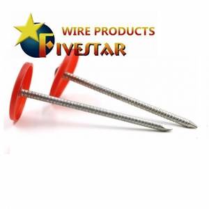 Plastic cap roofing nails