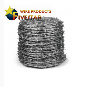 Galvanized barbed wire